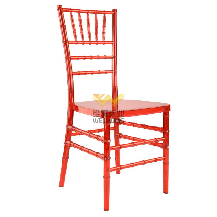 high quality red color PC chiavari chair on sale